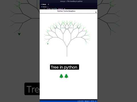 Python Programming: How to draw a Tree in python ? #python #coding #pythonprogramming #youtubeshorts