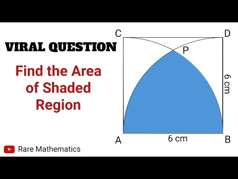 Area of the Shaded Region | Area of two Quarter Circle Embedded in a Square | Nice Geometry Problem