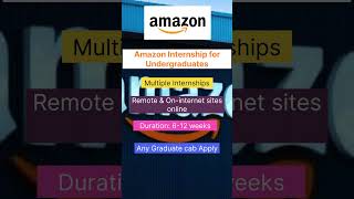 Explore Amazon Internship for Undergraduates| Apply Now 2025