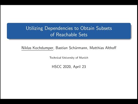 HSCC 2020 - Utilizing Dependencies to Obtain Subsets of Reachable Sets