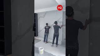 Minimalist TV background wall design to create a high-end living room #wall #buildingmaterials