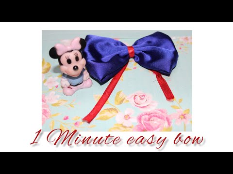 1 minute bow 🎀 #easy #diy #craft