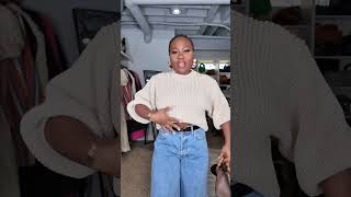 HOW TO STYLE WIDE LEG JEANS | midsize outfit ideas #midsizeoutfits  #howtostyle #widelegjeans
