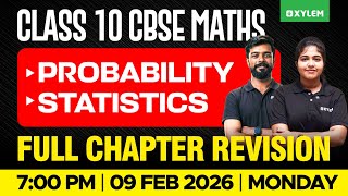 Class 10 CBSE Maths | Statistics | Probability | Full Chapter Revision | Xylem Class 10 CBSE