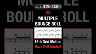 Rudiment Series #3 - Multiple Bounce Roll / 16ths Grid Motion / Buzz Roll Control #shorts #series