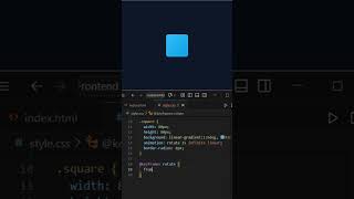 Day 4 – Rotating Square Animation using Pure CSS | Frontend Mastery Series