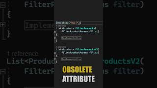 How To Deprecate Methods With Obsolete Attribute #shorts