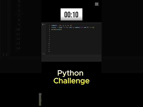 Can You Solve This Python List Comprehension Puzzle? #PythonChallenge