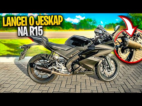 YAMAHA R15 COM JESKAP É OUTRA MOTO 😍 🔥 🚀   #yamahar15