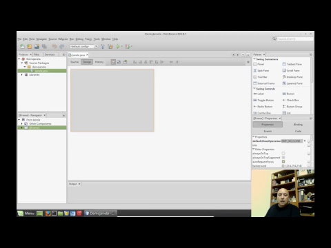 NetBeans / Java - centrar automaticamente a janela no ecrã.