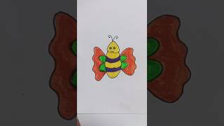 Butterfly drawing video for kids butterfly art #shorts #ytshorts #youtubeshorts #art #viral #diy