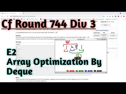 Codeforces Round 744 div3 | E2 |  Array Optimization by Deque | greedy | pbds