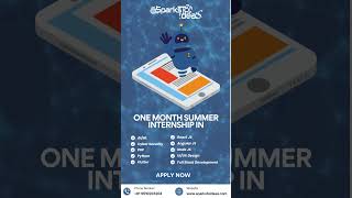 Join the 𝐒𝐮𝐦𝐦𝐞𝐫 𝐈𝐧𝐭𝐞𝐫𝐧𝐬𝐡𝐢𝐩 with 𝐒𝐩𝐚𝐫𝐤𝐬 𝐓𝐨 𝐈𝐝𝐞𝐚𝐬 #ahmedabad #internship #internshipopportunity