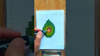Pixel Art Avocado #reels #pixelart #pixel #drawing