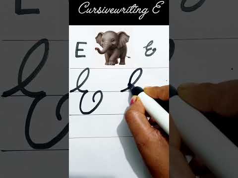 Cursivewriting AtoZ |CursiveE|How to write CursiveE |#viralshort#handwriting #writingcapitalletters