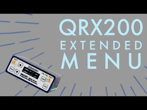 Extended Menu on Zaxcom QRX200