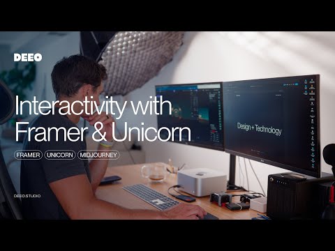 Midjourney + Framer  + Unicorn - Interactive Website Hero