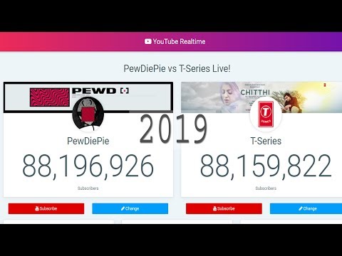 Pewdiepie VS T-Series Live  Subscribe Ccount - Who WIill  Prevail ? 2019
