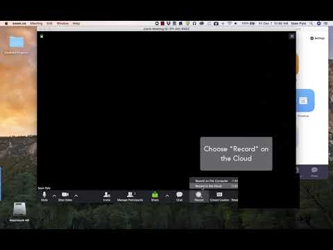 Zoom Recording Instructions