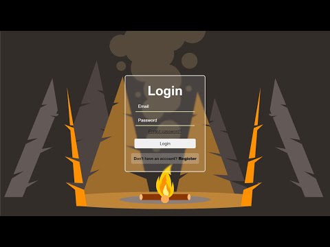 Campfire Login Form Tutorial - Warm & Cozy Design (HTML, CSS, JavaScript)
