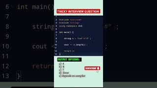 Interview type Tricky question c++|c++ string #cplusplus #interviewquestions #coding #trendingshorts