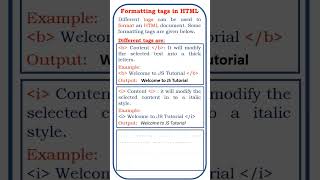 formatting tags in HTML- part1 @ensolutions5210  #coding #jscript #class #html #html5 #css