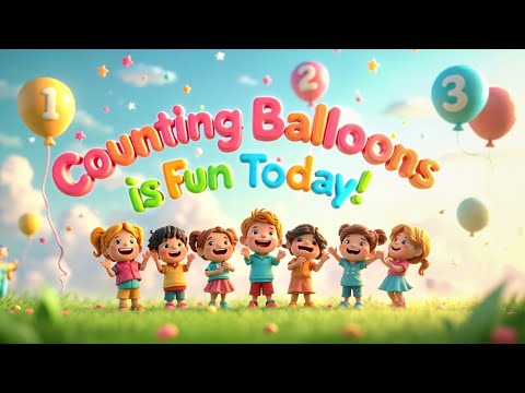 Counting Balloons Song 1–10 🎈 | Fun Number Song for Preschool Kids | Learn to Count with Balloons