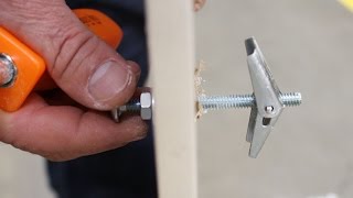 Using a Winged Toggle Nut to Hang Heavy Pictures and Mirrors
