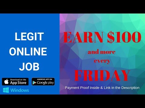 LEGIT ONLINE JOB EARN $100 EVERY FRIDAY THRU PAYPAL EASY TO DO IT