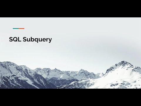 SQL Subquery Tutorial