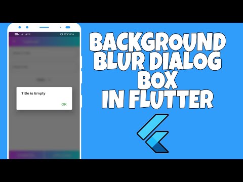 Background BLUR Dialog Box In Flutter - easyFlutter