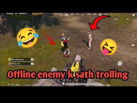 Trolling offline player😂 | Best trolling ever | Pubg funny moments | Pubg trolling with cute noob