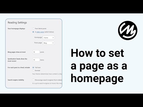 How to set a page as homepage in WordPress