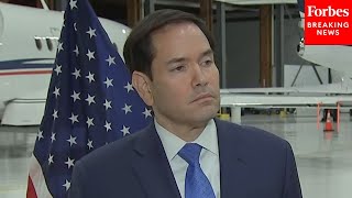 BREAKING: Secretary Of State Marco Rubio Takes Questions As He Departs G7 Foreign Ministers' Meeting