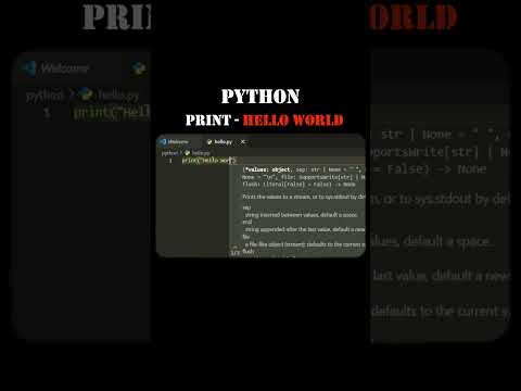 Print Hello World on the screen in Python | #python  #program #shorts