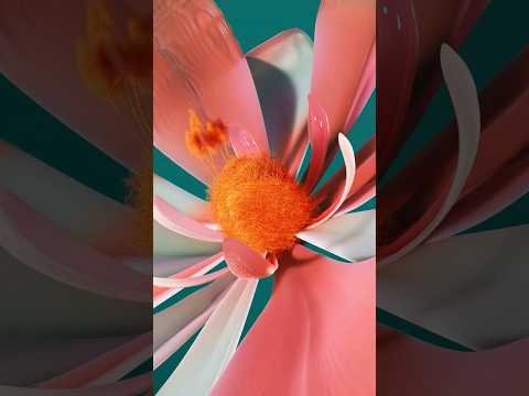 Flower in Blender 3D #b3d #3drenders #flowers #3dmodeling #learning