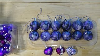 PAINT POURING CHRISTMAS ORNAMENTS DOLLAR TREE AND MORE