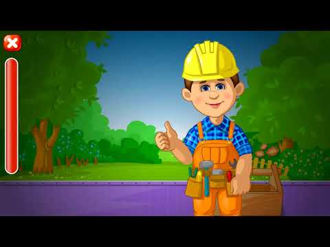 Builder Game - Build the house, window, door, roof and paint it.