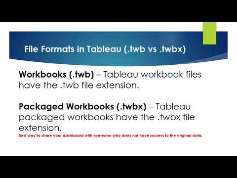 Difference between twb and twbx File Formats in Tableau
