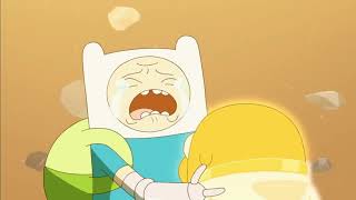 Finn finds Jake - Adventure time distant lands together again.