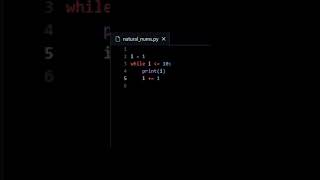 Print First 10 Natural Numbers in Python #pythonforbeginners #coding #pythonloops #programming