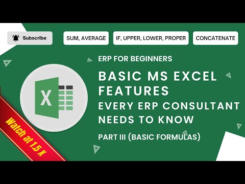 Basic EXCEL Features Every ERP Consultant NEEDS To Know | Part 3