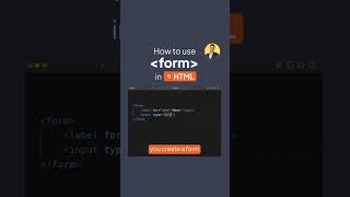 HTML Forms made simple! 💻Here’s how the 《form》 tag works and why it’s a game-changer for user input.