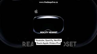 YouTube, Spotify, Netflix Snub Apple Vision Pro #apple #aapl #netflix #spotify #meta #trending