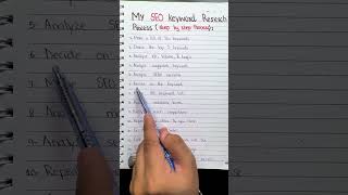 My SEO Keyword Research Process