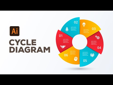 6 Step Cycle Infographic Diagram Tutorial