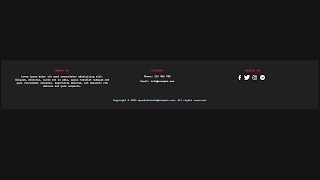 Responsive Footer | By Using HTML & CSS - #day6 - No Voice
