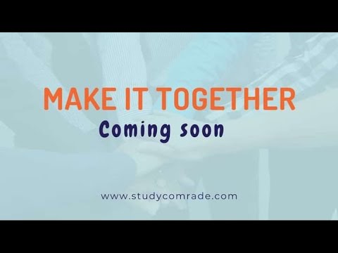 Study Comrade|Study with your Comrades now|Going to be launched on October 8