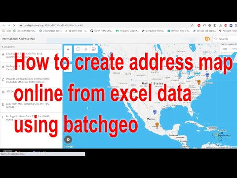 How to create address map online from excel data using batchgeo