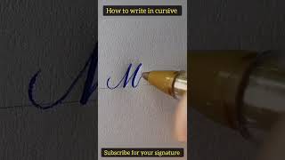 How to write in cursive | Maria name in cursive | Cursive writing #shortsvideo